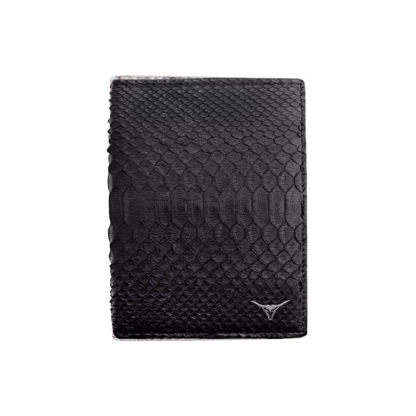 Black Python Snakeskin Passport Case - Passport Case