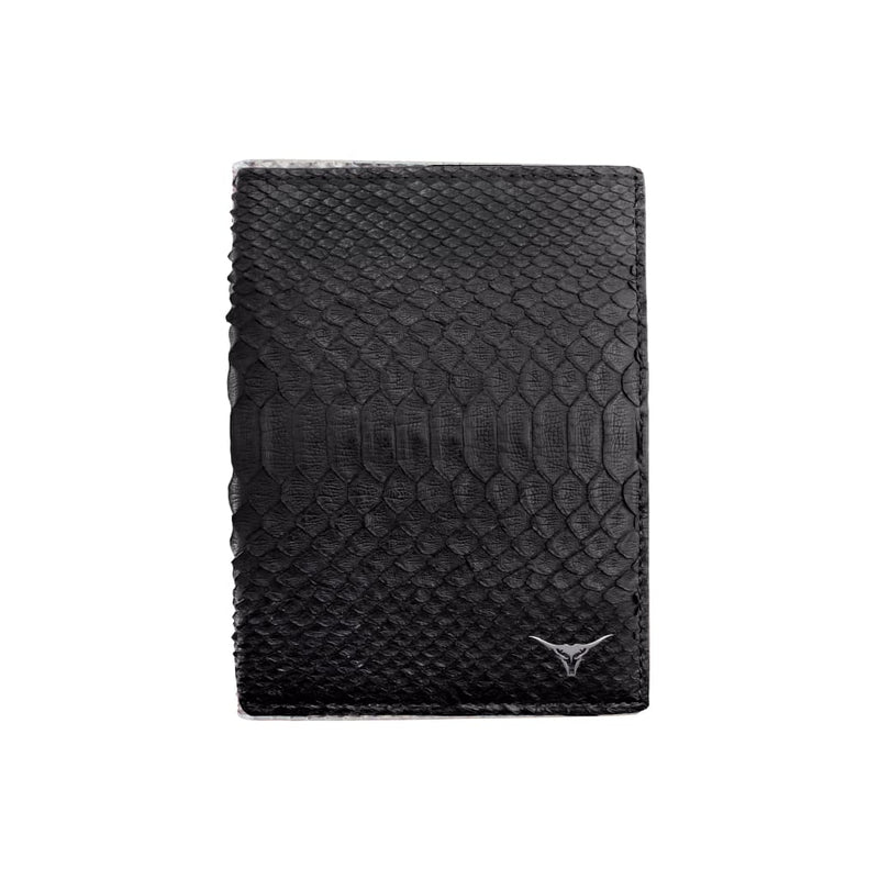 Black Python Snakeskin Passport Case - Passport Case