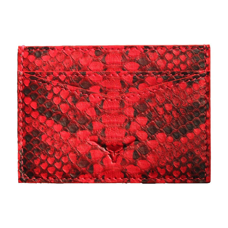 Red Python Snakeskin Card Holder - Card Holder
