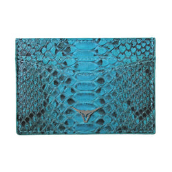 Turquoise Python Snakeskin Card Holder - Card Holder